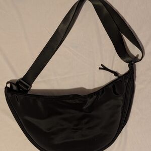 Art Class Black Crescent Nylon Crossbody Bag
